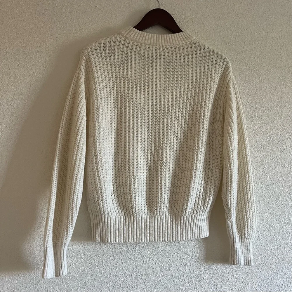 Aritzia Wilfred Essential Chenille Sweater in Avorio ( Cream ) Size Small